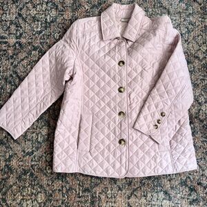 Chico's Pink Puffer Jacket with Diamond Quilting